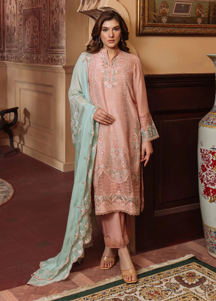 Sahar Embroidered Lawn Suit Unstitched 3 Piece S25-FE-V1-04 Majestic Muse - Festive Collection