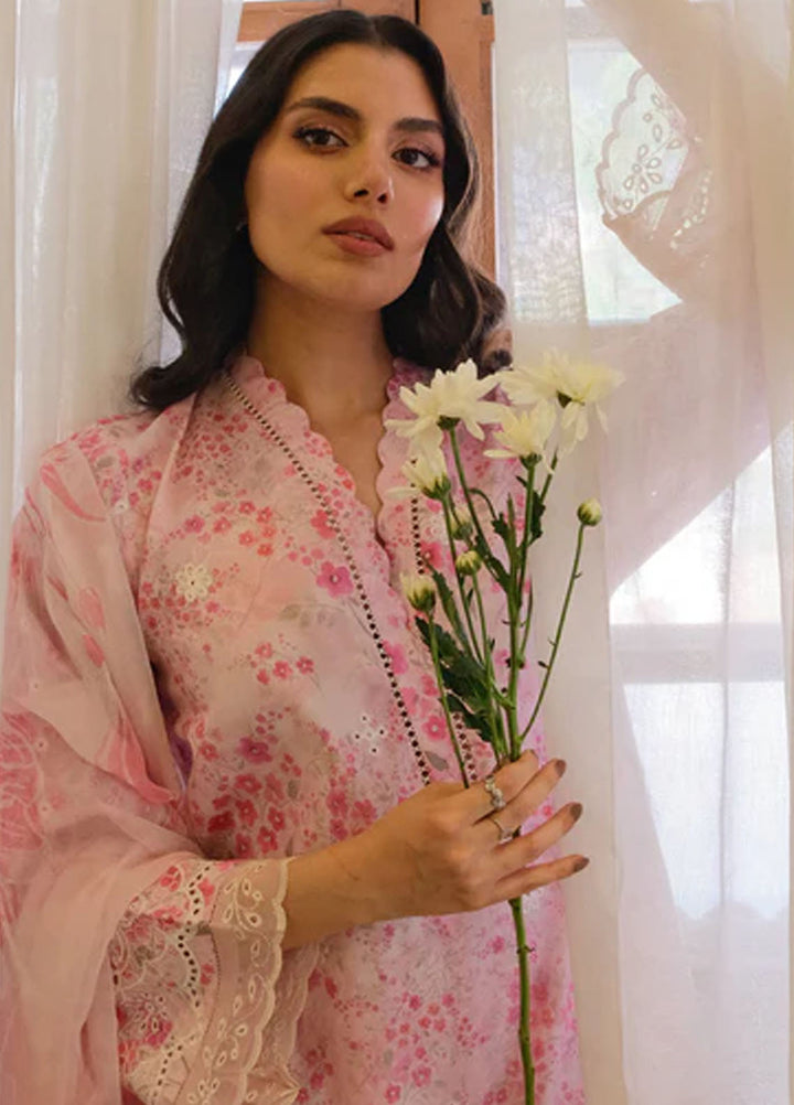 Sahar Pret Embroidered Lawn 2 Piece Suit Fleur de Blush