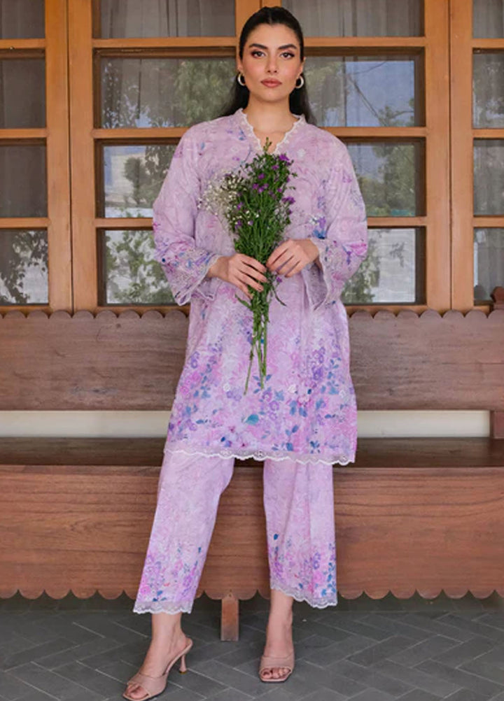 Sahar Pret Embroidered Lawn 2 Piece Suit Lilac Dreams