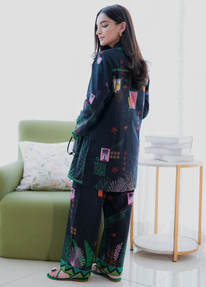 Sahar Pret Printed Lawn 2 Piece Suit SSCP-MJ-V3-02 Tropical Noir