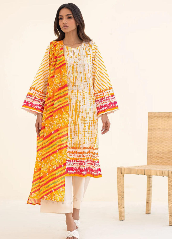 Sahar Printed Lawn Suits Unstitched 3 Piece SHR23L3 SL-PE-V2-YA-03 - Summer Collection