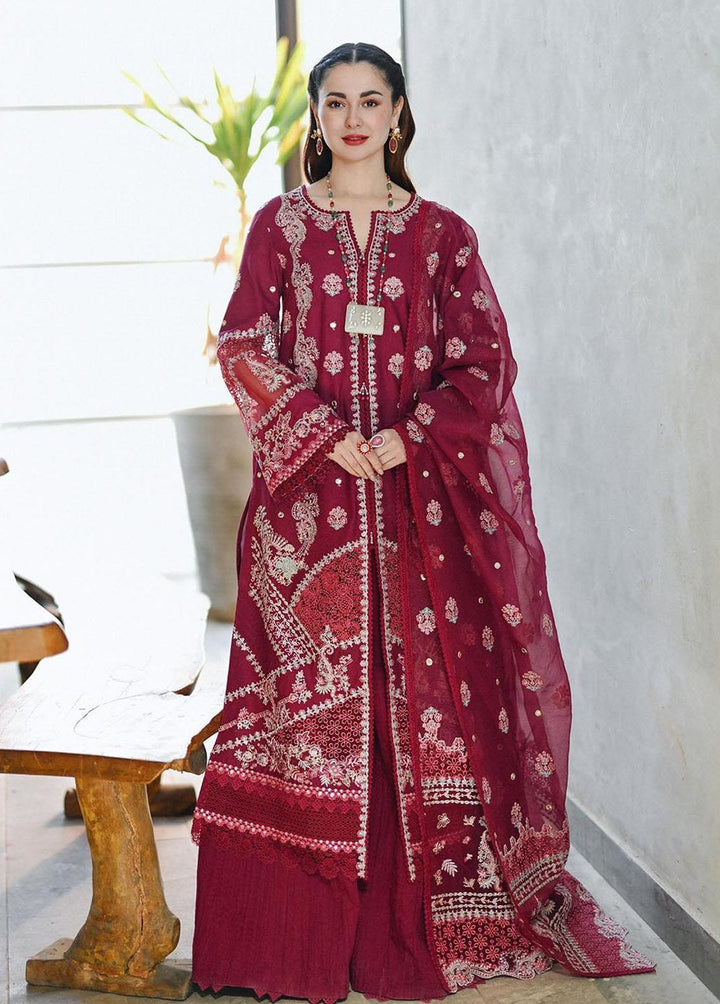 Sahil by Qalamkar Embroidered Lawn Suits Unstitched 3 Piece QLM23S SP-02 Beyza - Luxury Collection