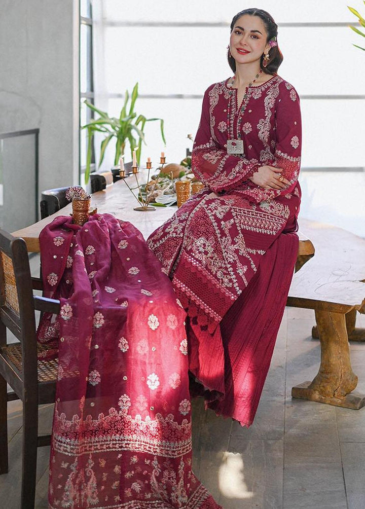 Sahil by Qalamkar Embroidered Lawn Suits Unstitched 3 Piece QLM23S SP-02 Beyza - Luxury Collection