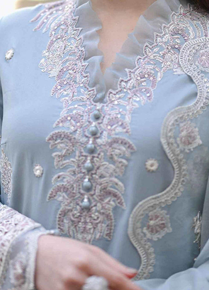 Sahil by Qalamkar Embroidered Lawn Suits Unstitched 3 Piece QLM23S SP-04 Aaima - Luxury Collection