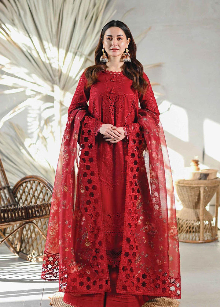 Sahil by Qalamkar Embroidered Lawn Suits Unstitched 3 Piece QLM23S SP-13 Romi - Luxury Collection