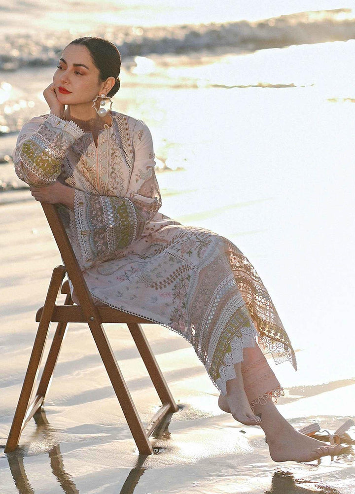 Sahil by Qalamkar Embroidered Lawn Suits Unstitched 3 Piece QLM23S SP-14 Bria - Luxury Collection