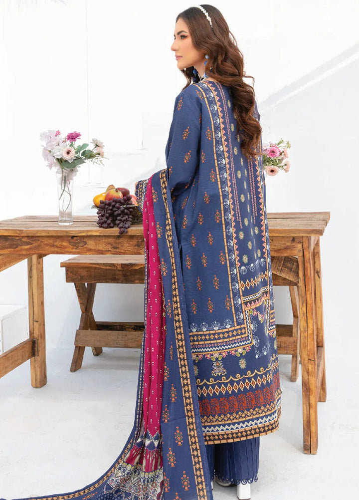 Saira Bano By Humdum Embroidered Lawn Suit Unstitched 3 Piece HD24S D-05 - Summer Collection