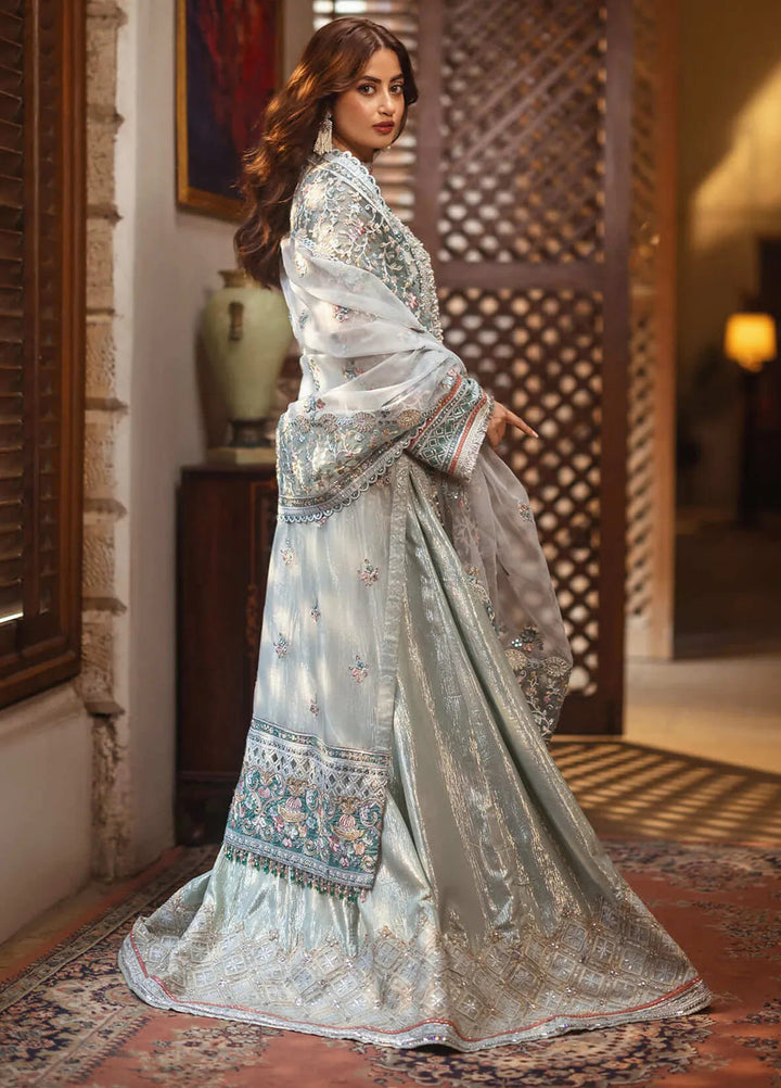 Sajal by Serene Embroidered Organza Suits Unstitched 3 Piece SP24SJ SB-25 Inara - Wedding Collection