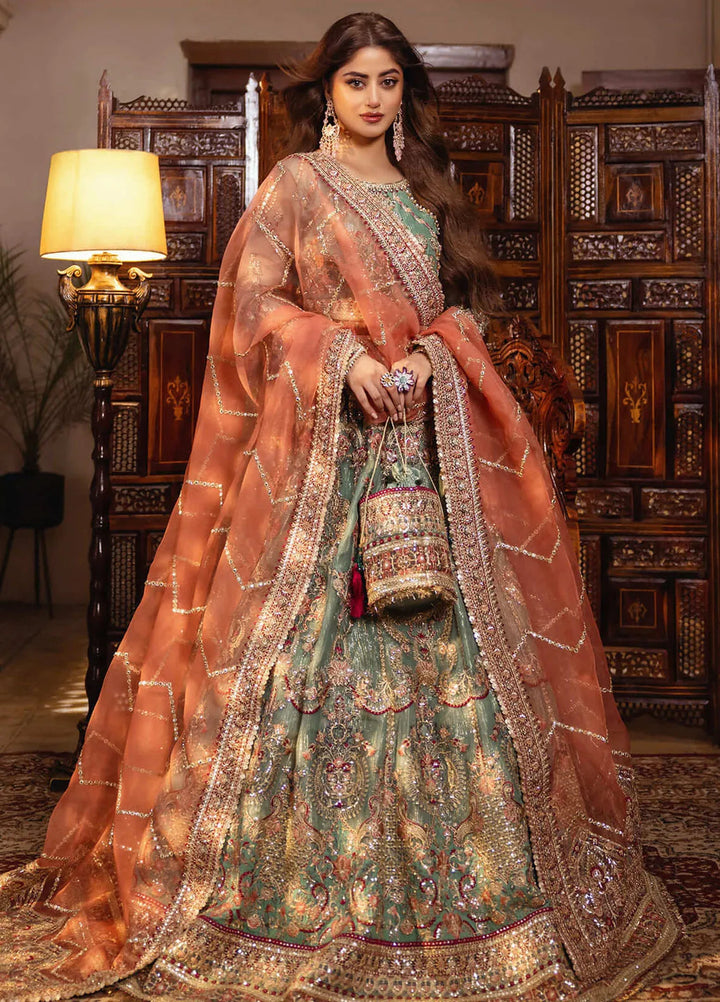 Sajal by Serene Embroidered Organza Suits Unstitched 3 Piece SP24SJ SB-26 Raqs - Wedding Collection