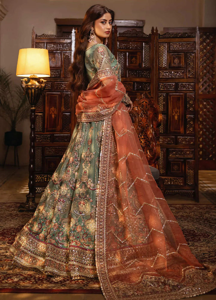 Sajal by Serene Embroidered Organza Suits Unstitched 3 Piece SP24SJ SB-26 Raqs - Wedding Collection