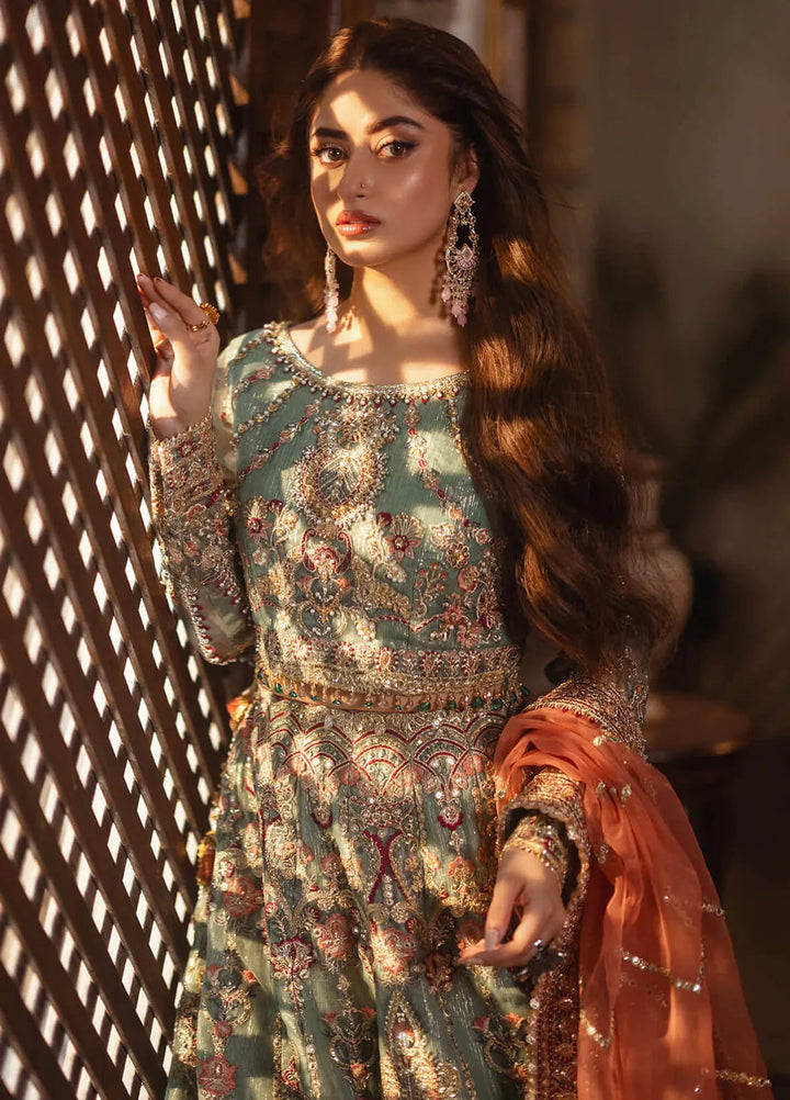Sajal by Serene Embroidered Organza Suits Unstitched 3 Piece SP24SJ SB-26 Raqs - Wedding Collection