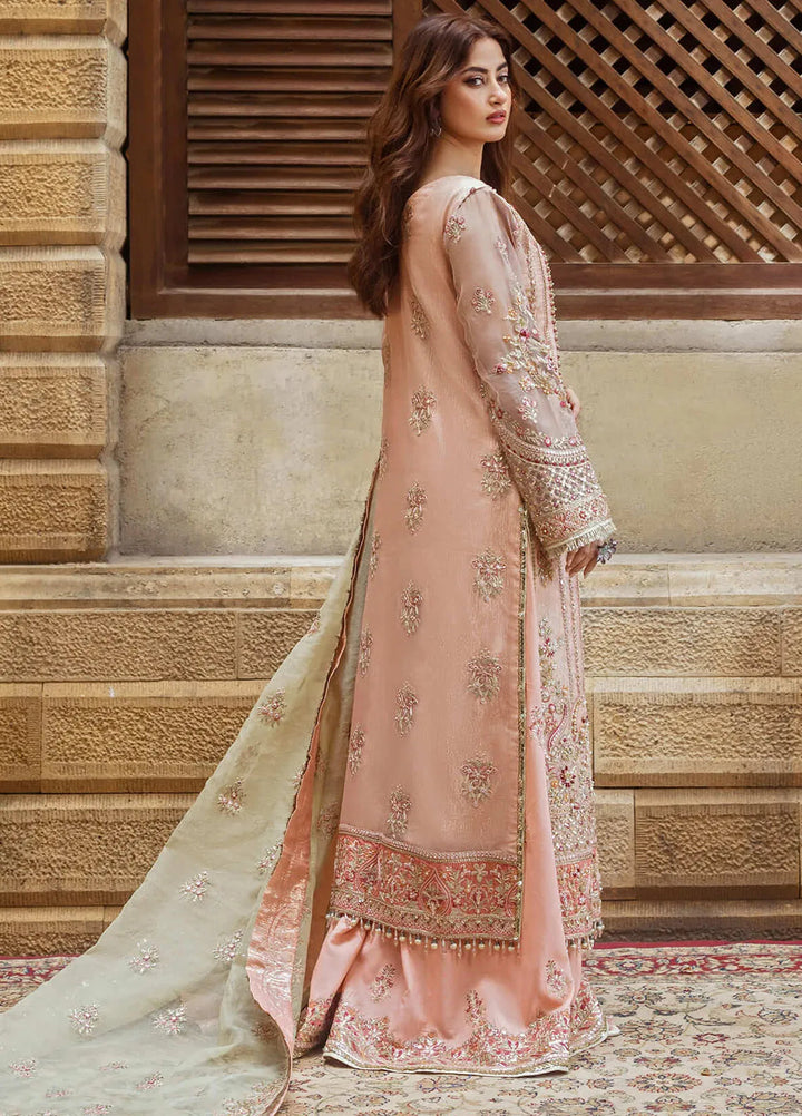 Sajal by Serene Embroidered Organza Suits Unstitched 3 Piece SP24SJ SB-27 Zarqash - Wedding Collection