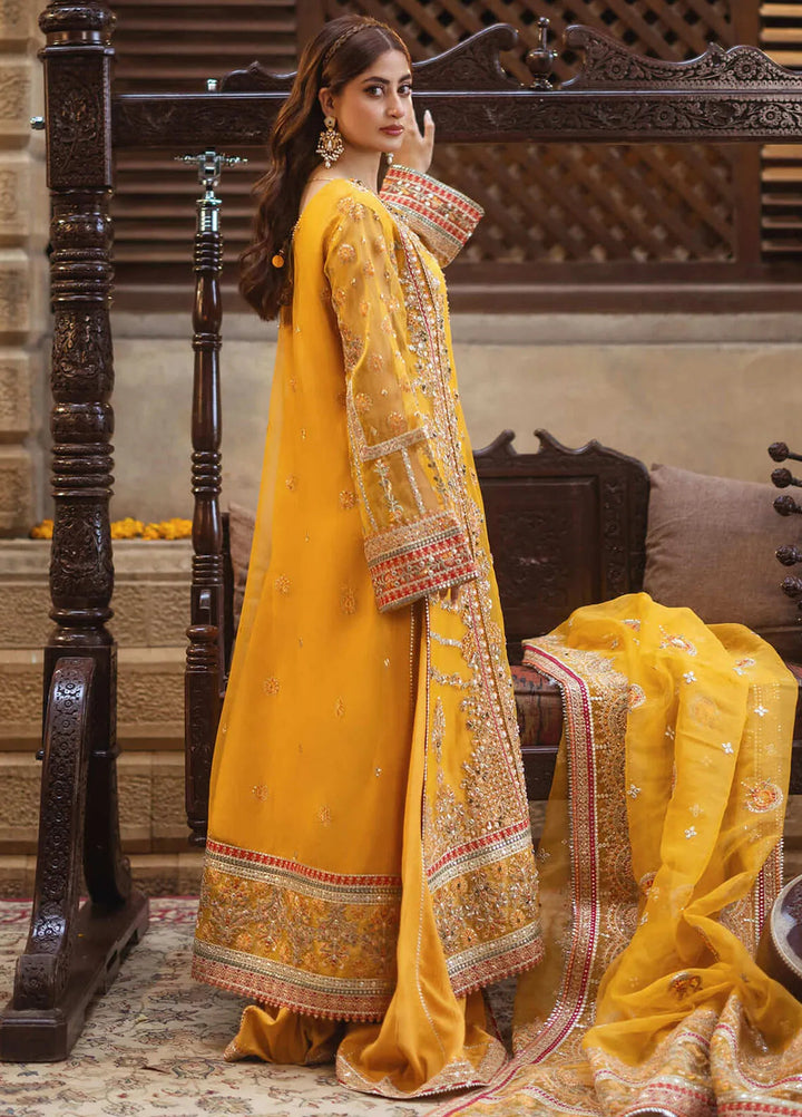 Sajal by Serene Embroidered Organza Suits Unstitched 3 Piece SP24SJ SB-28 Mahpara - Wedding Collection