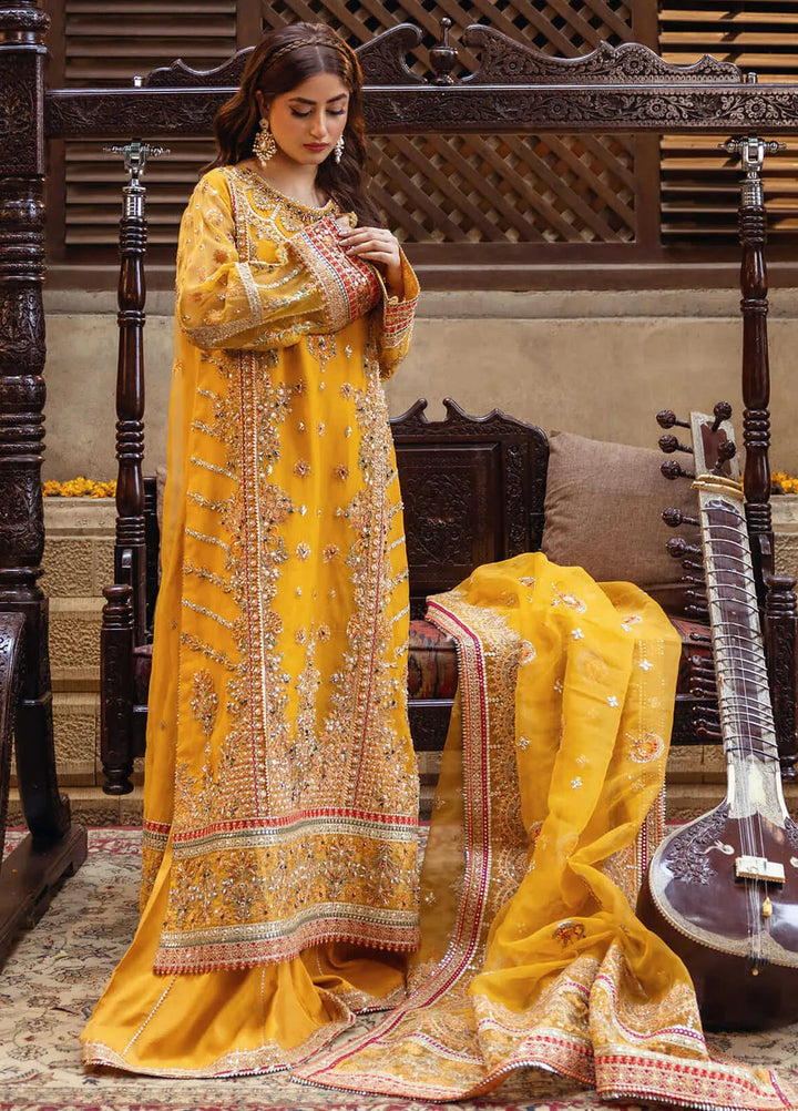 Sajal by Serene Embroidered Organza Suits Unstitched 3 Piece SP24SJ SB-28 Mahpara - Wedding Collection