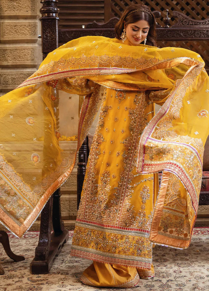 Sajal by Serene Embroidered Organza Suits Unstitched 3 Piece SP24SJ SB-28 Mahpara - Wedding Collection