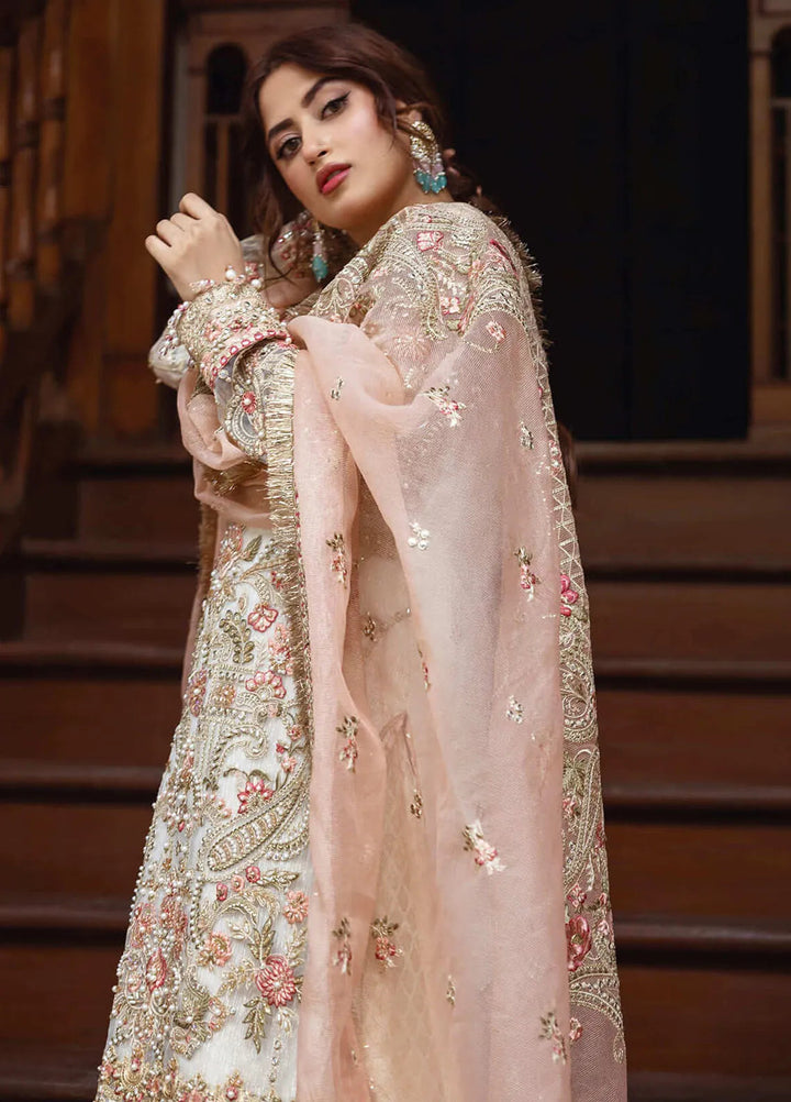 Sajal by Serene Embroidered Organza Suits Unstitched 3 Piece SP24SJ SB-29 Zevar - Wedding Collection