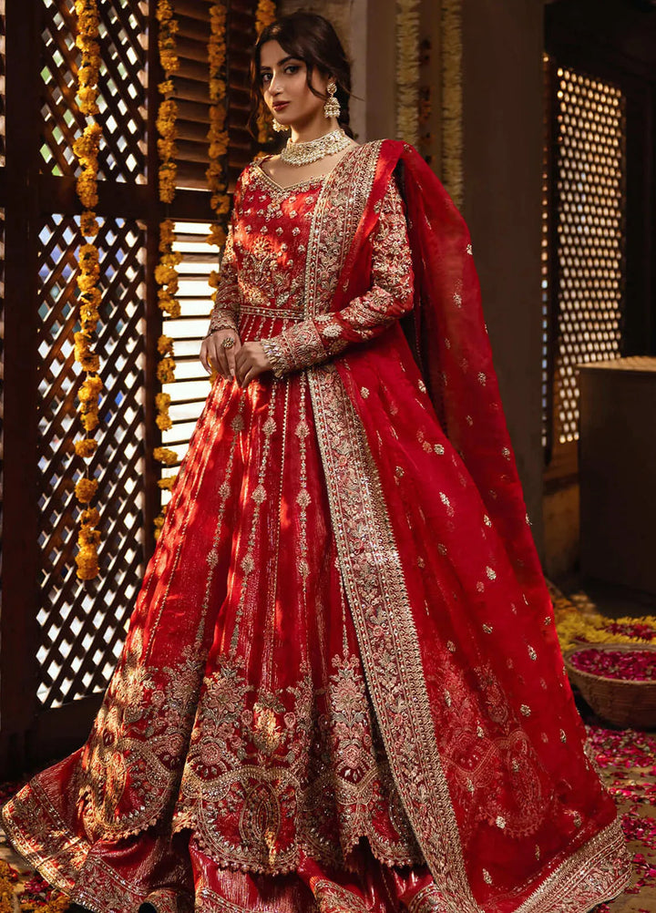 Sajal by Serene Embroidered Organza Suits Unstitched 3 Piece SP24SJ SB-30 Mairaj - Wedding Collection