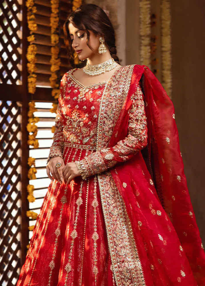 Sajal by Serene Embroidered Organza Suits Unstitched 3 Piece SP24SJ SB-30 Mairaj - Wedding Collection