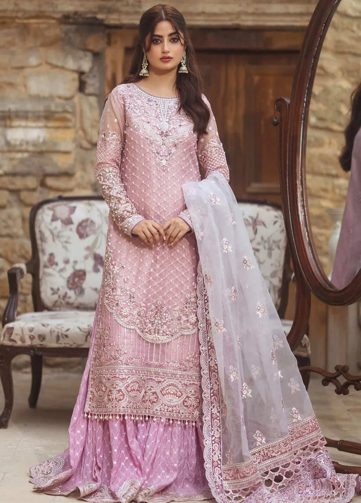 Sajal by Serene Embroidered Organza Suits Unstitched 3 Piece SP24SJ SB-31 Naqsh - Wedding Collection