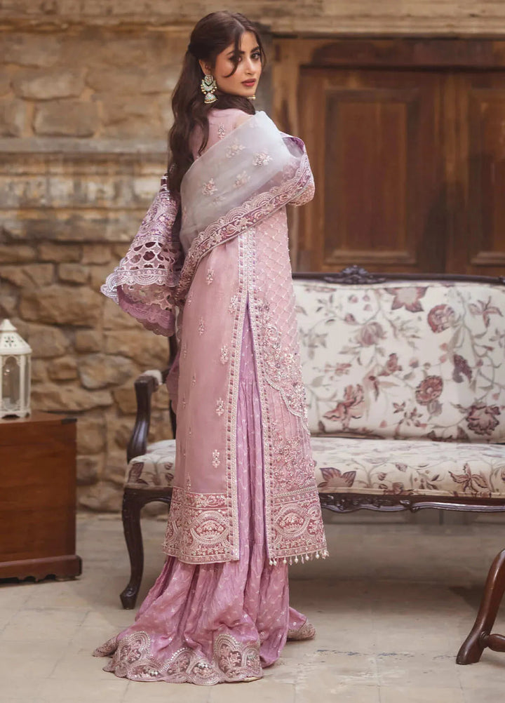 Sajal by Serene Embroidered Organza Suits Unstitched 3 Piece SP24SJ SB-31 Naqsh - Wedding Collection