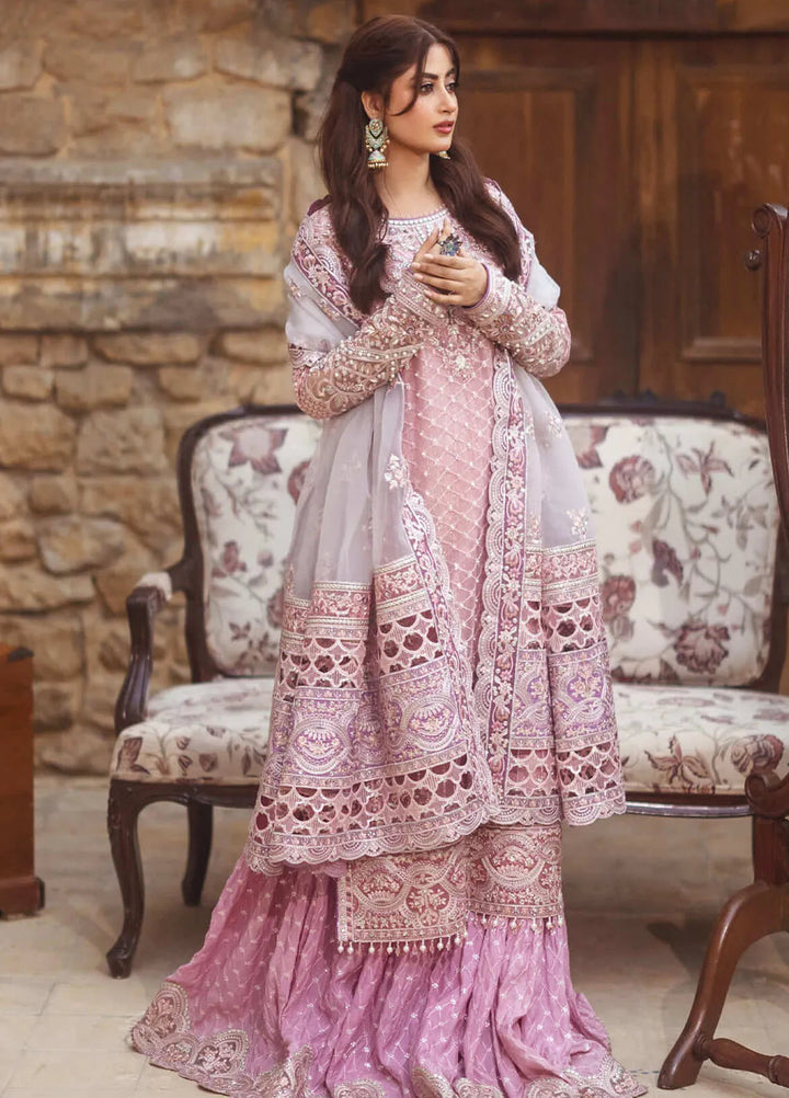 Sajal by Serene Embroidered Organza Suits Unstitched 3 Piece SP24SJ SB-31 Naqsh - Wedding Collection