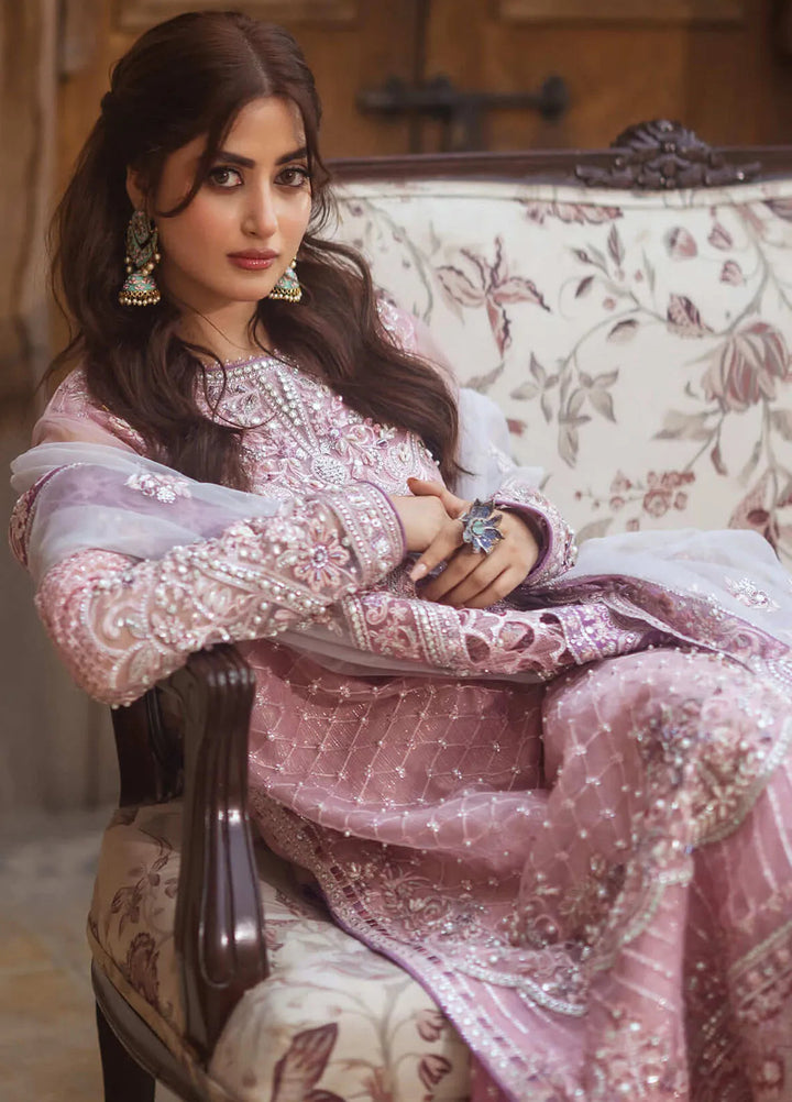 Sajal by Serene Embroidered Organza Suits Unstitched 3 Piece SP24SJ SB-31 Naqsh - Wedding Collection