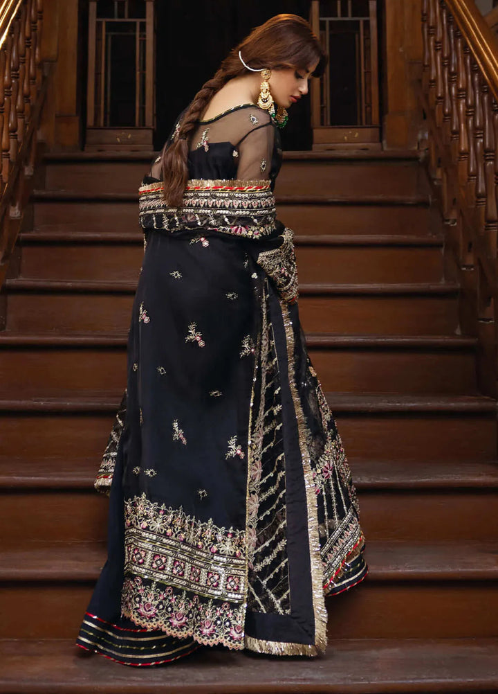 Sajal by Serene Embroidered Organza Suits Unstitched 3 Piece SP24SJ SB-32 Mehrang - Wedding Collection