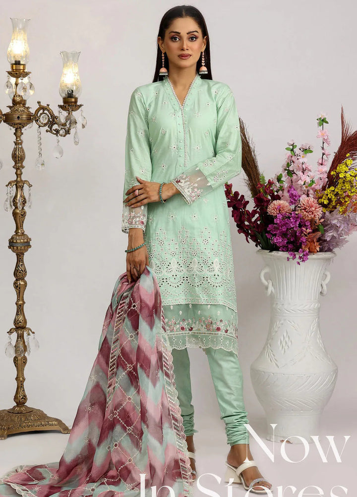 Sajni By Pakdaman Pret Embroidered Lawn 3 Piece Suit D-9904