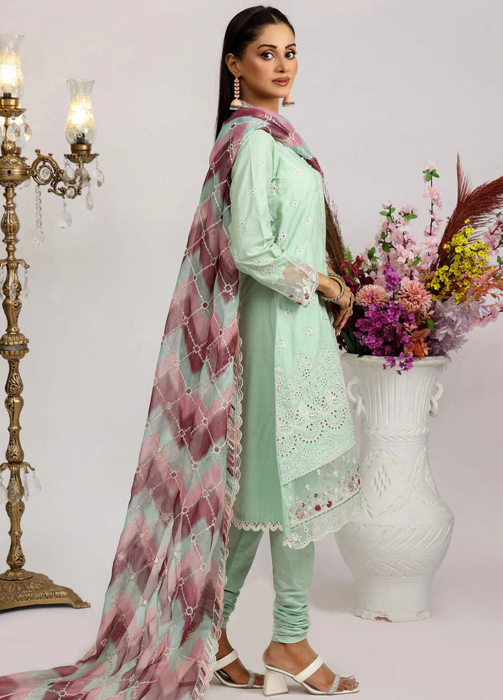 Sajni By Pakdaman Pret Embroidered Lawn 3 Piece Suit D-9904