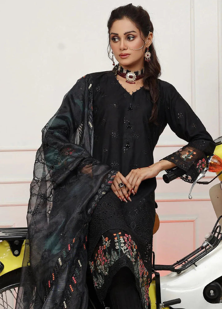 Sajni By Pakdaman Pret Embroidered Lawn 3 Piece Suit D-9907