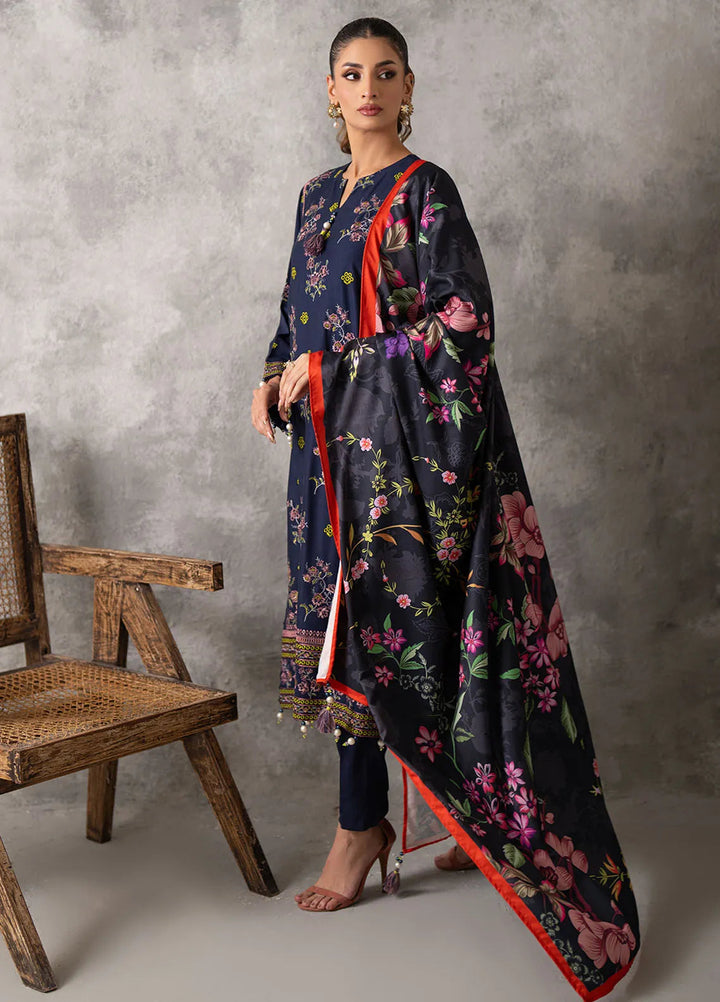 Salitex Embroidered Cottel Suits Unstitched 3 Piece SUNW6MI037UT - Winter Collection