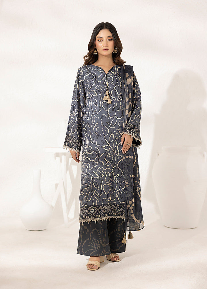 Salitex Printed Lawn Silk Suits Unstitched 3 Piece SUNS7ASI294UT - Summer Collection