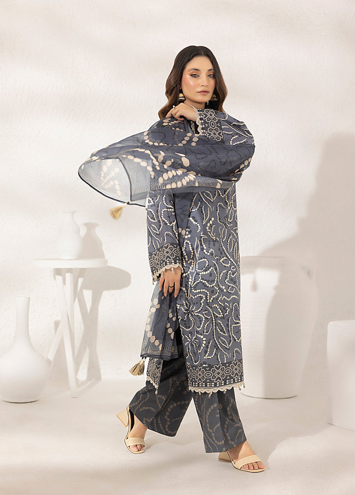 Salitex Printed Lawn Silk Suits Unstitched 3 Piece SUNS7ASI294UT - Summer Collection