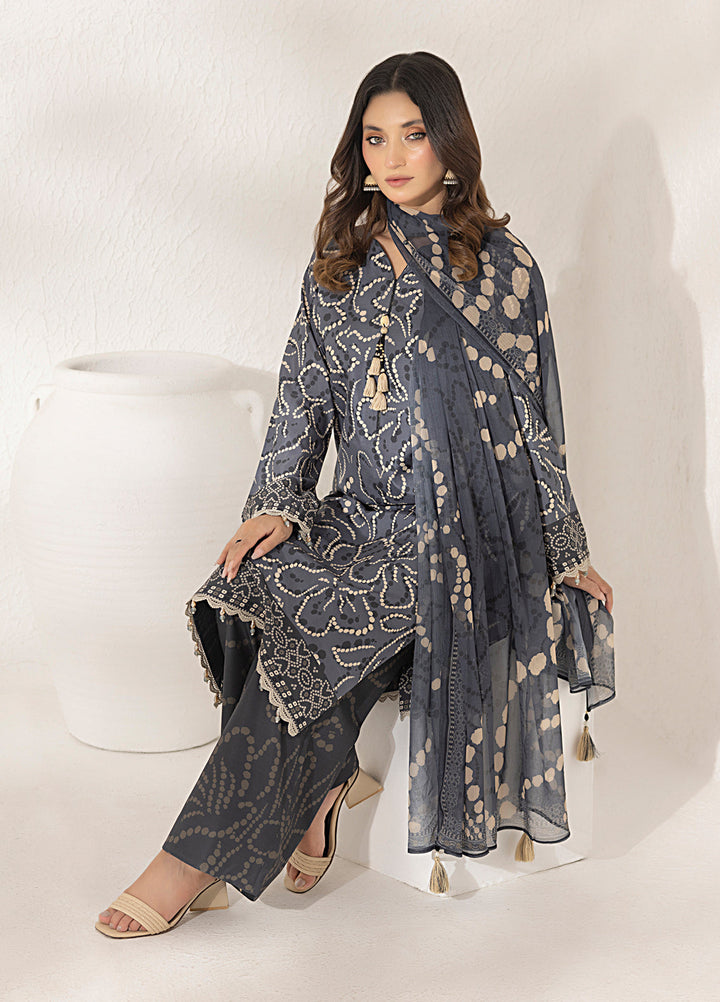 Salitex Printed Lawn Silk Suits Unstitched 3 Piece SUNS7ASI294UT - Summer Collection