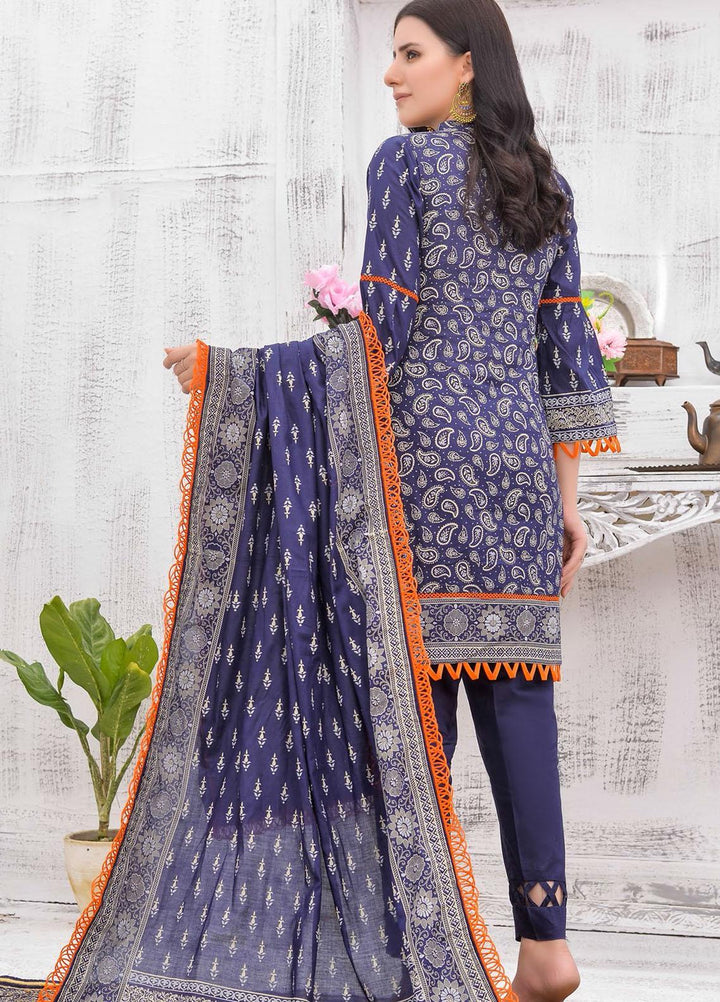 Samia by AB Textiles Printed Lawn Suits Unstitched 3 Piece AB21S SPLF-03 - Summer Collection