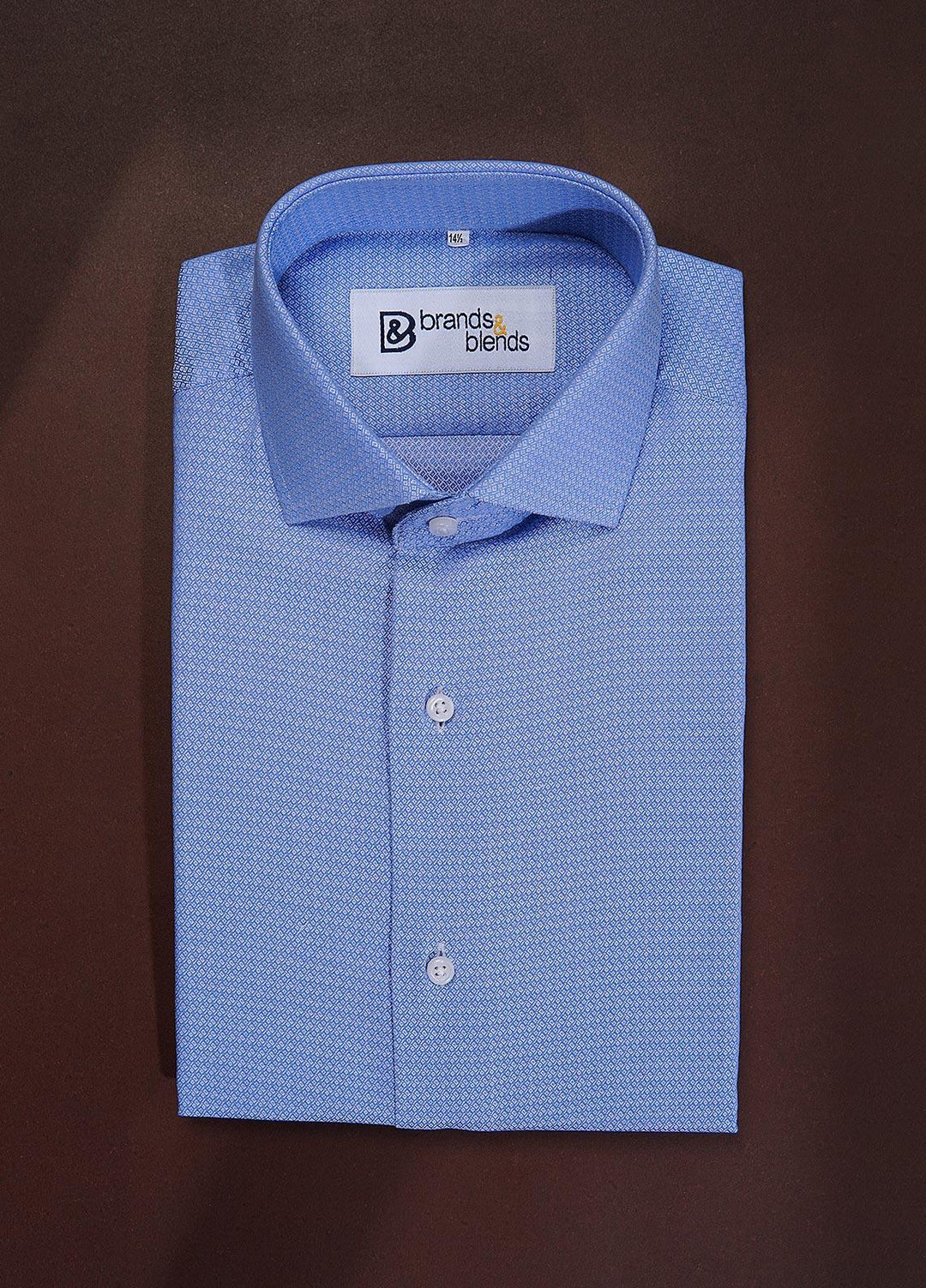 Brands & Blends Cotton Formal Shirts for Mens - Blue1