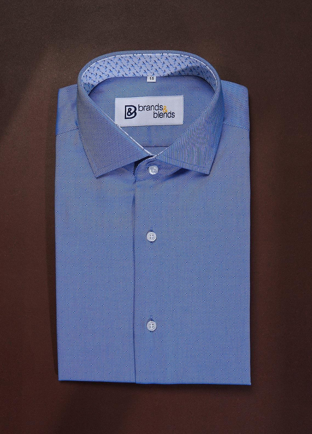 Brands & Blends Cotton Formal Shirts for Mens - Dark Blue1