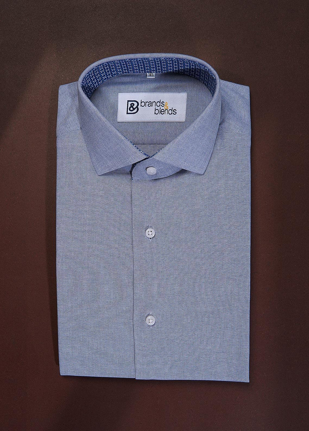 Brands & Blends Cotton Formal Shirts for Mens - Grey