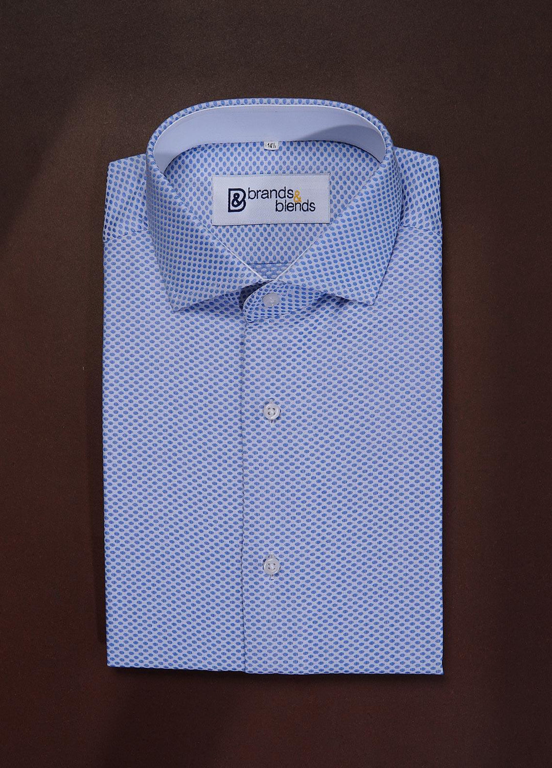 Brands & Blends Cotton Formal Shirts for Mens - Light Blue