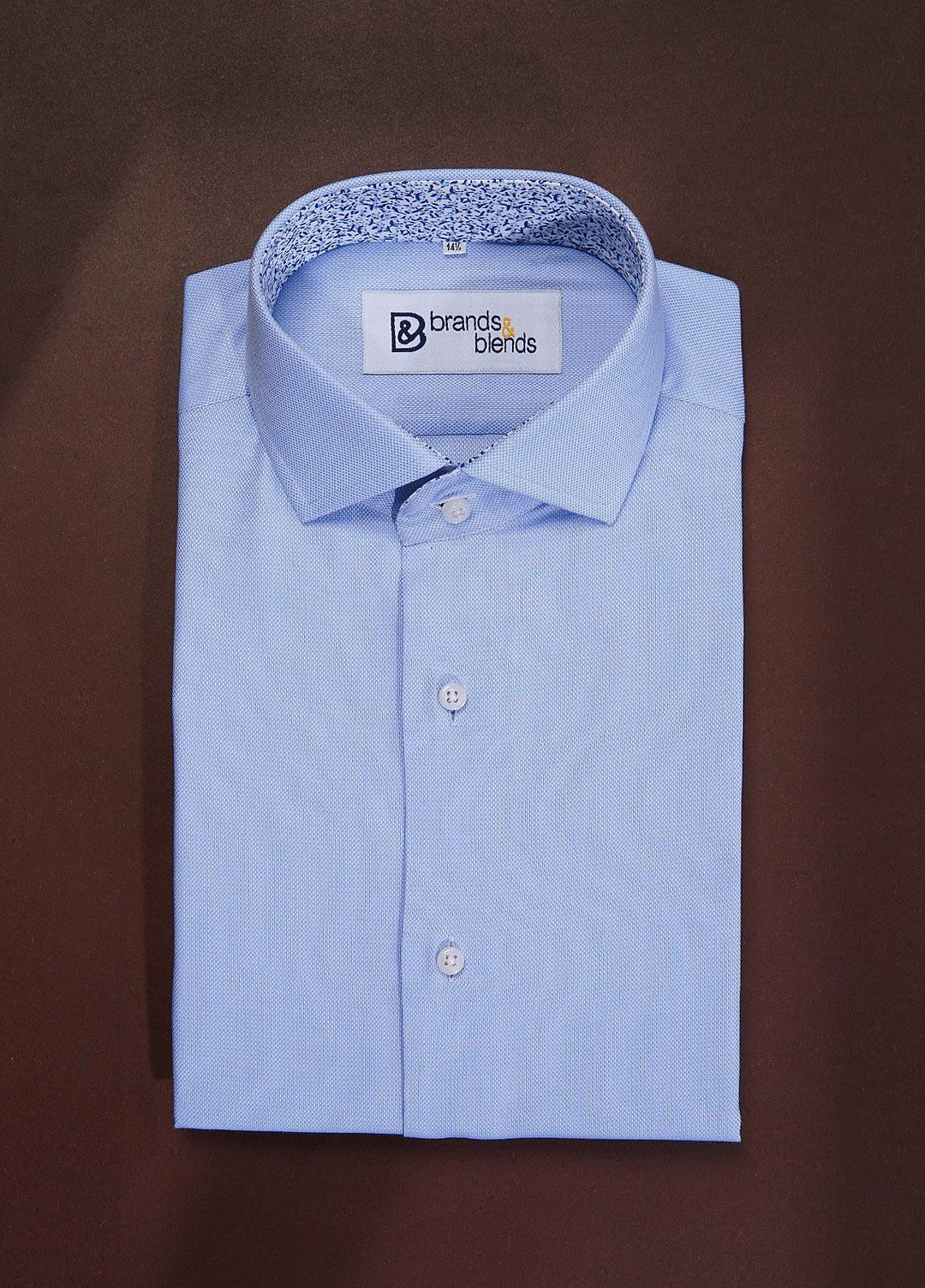 Brands & Blends Cotton Formal Shirts for Mens - Sky Blue1