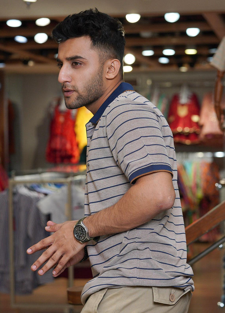 Sanaulla Exclusive Range Polo for Men - D-7210 Light Brown