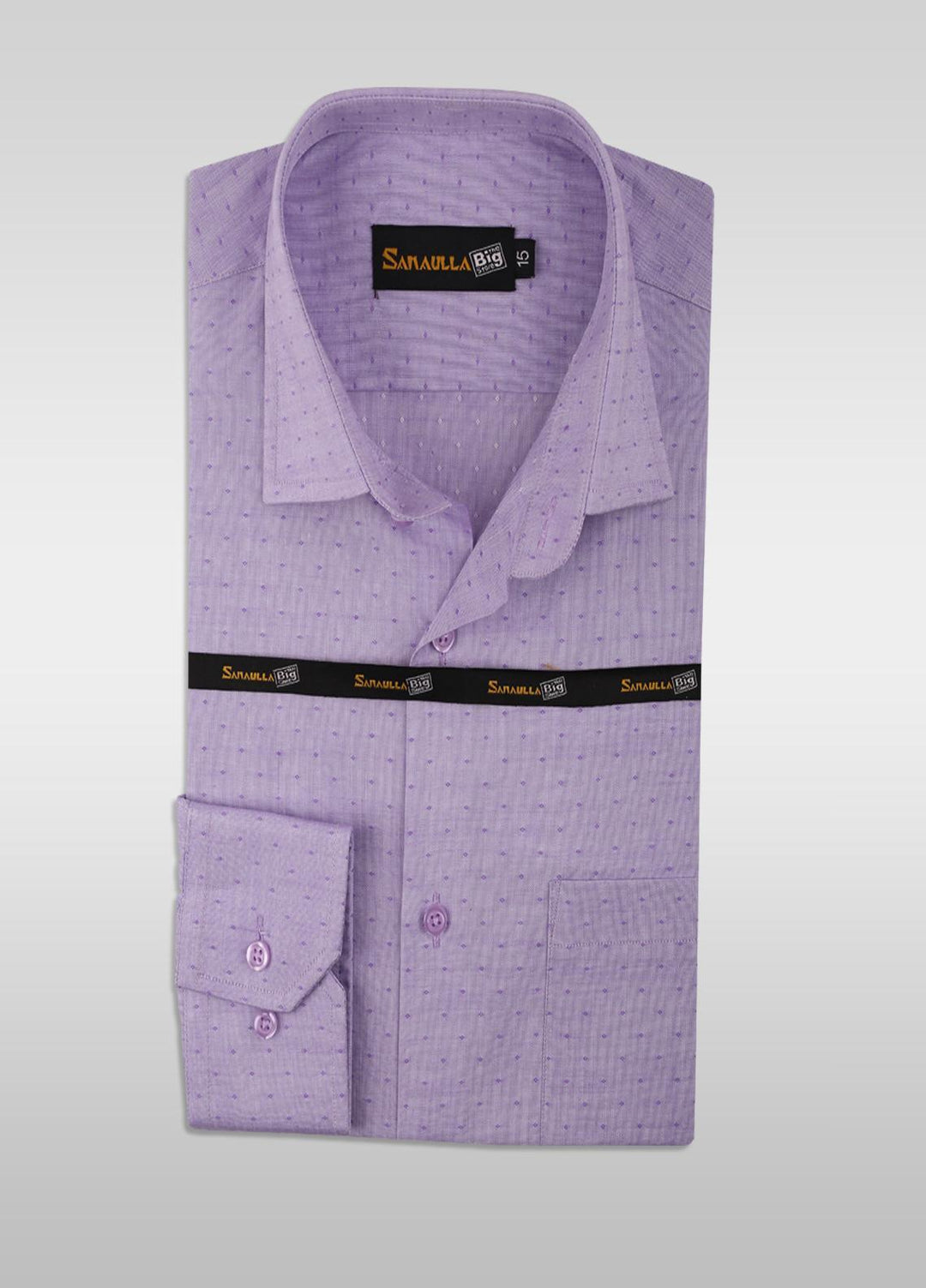 Sanaulla Exclusive Range Cotton Formal Shirts for Men - SU21GR 07-Purple