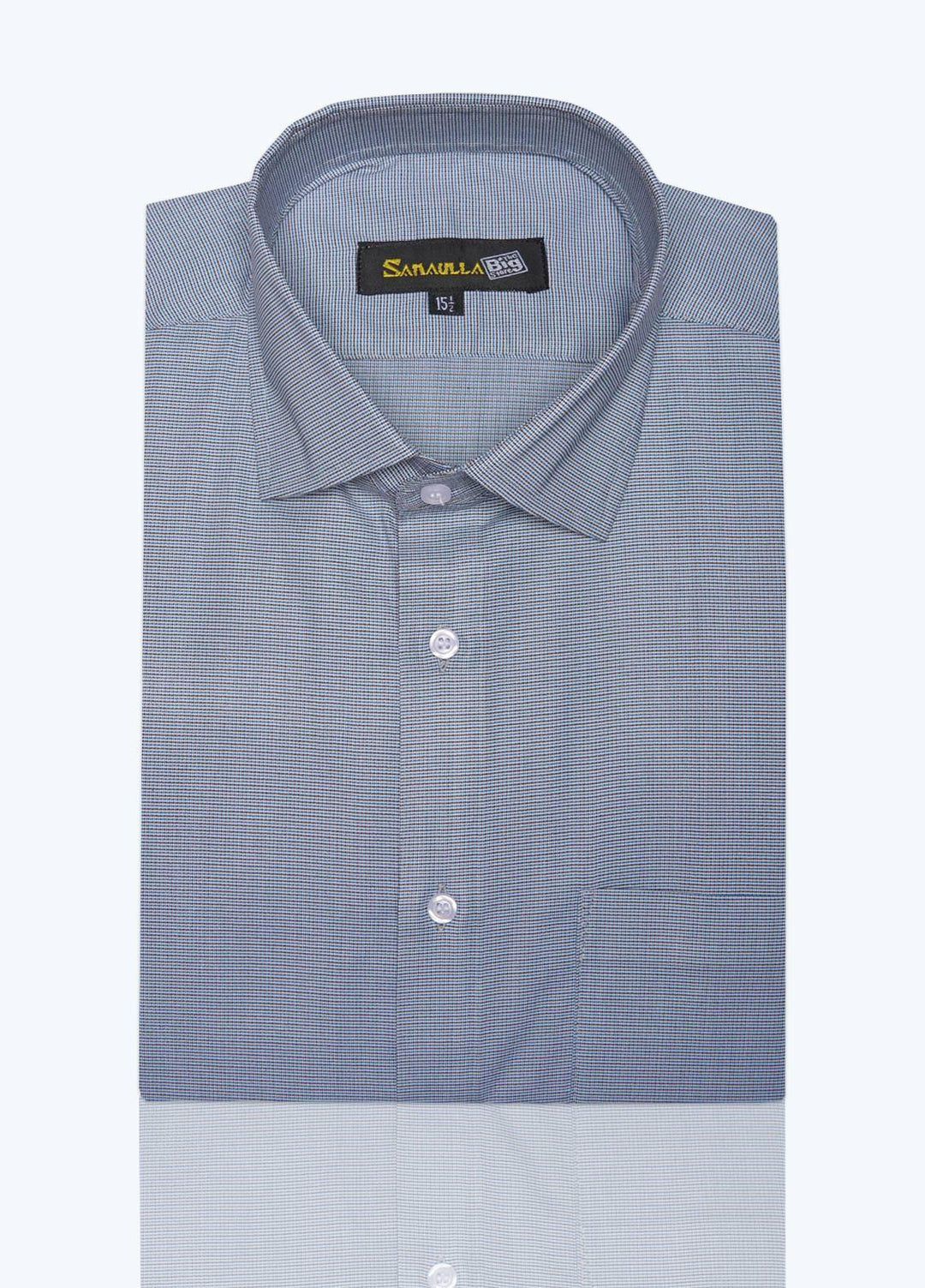 Sanaulla Exclusive Range Cotton Formal Shirts for Men - C-778 Blue Black Striped