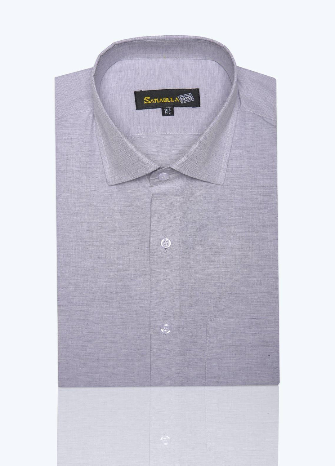 Sanaulla Exclusive Range Cotton Formal Shirts for Men - C-778 Light Grey