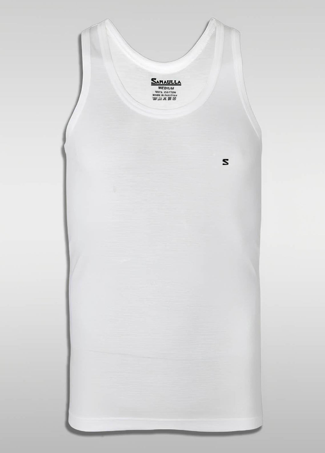 Sanaulla Exclusive Range Cotton Casual Vest for Men - SU21V S-L White