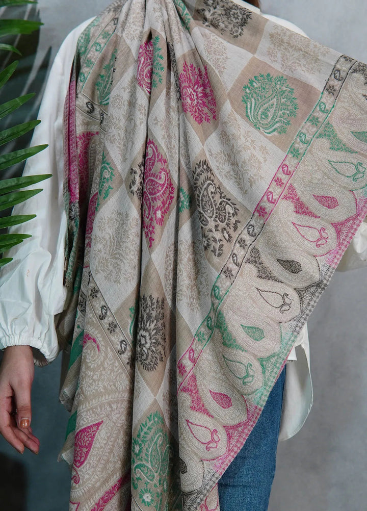 Sanaulla Exclusive Range Pashmina Shawl KPS D-18 Multi 23 - Winter Collection