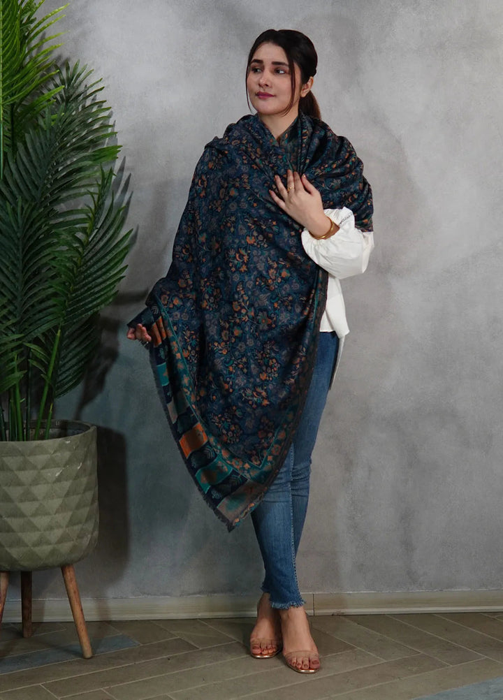Sanaulla Exclusive Range Pashmina Shawl Mama D-10 Multi 02 - Winter Collection