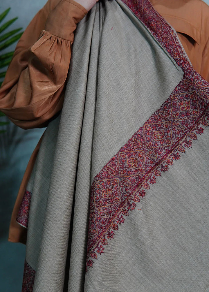 Sanaulla Exclusive Range Pashmina Shawl MAMA D-5 Brown 1 - Winter Collection