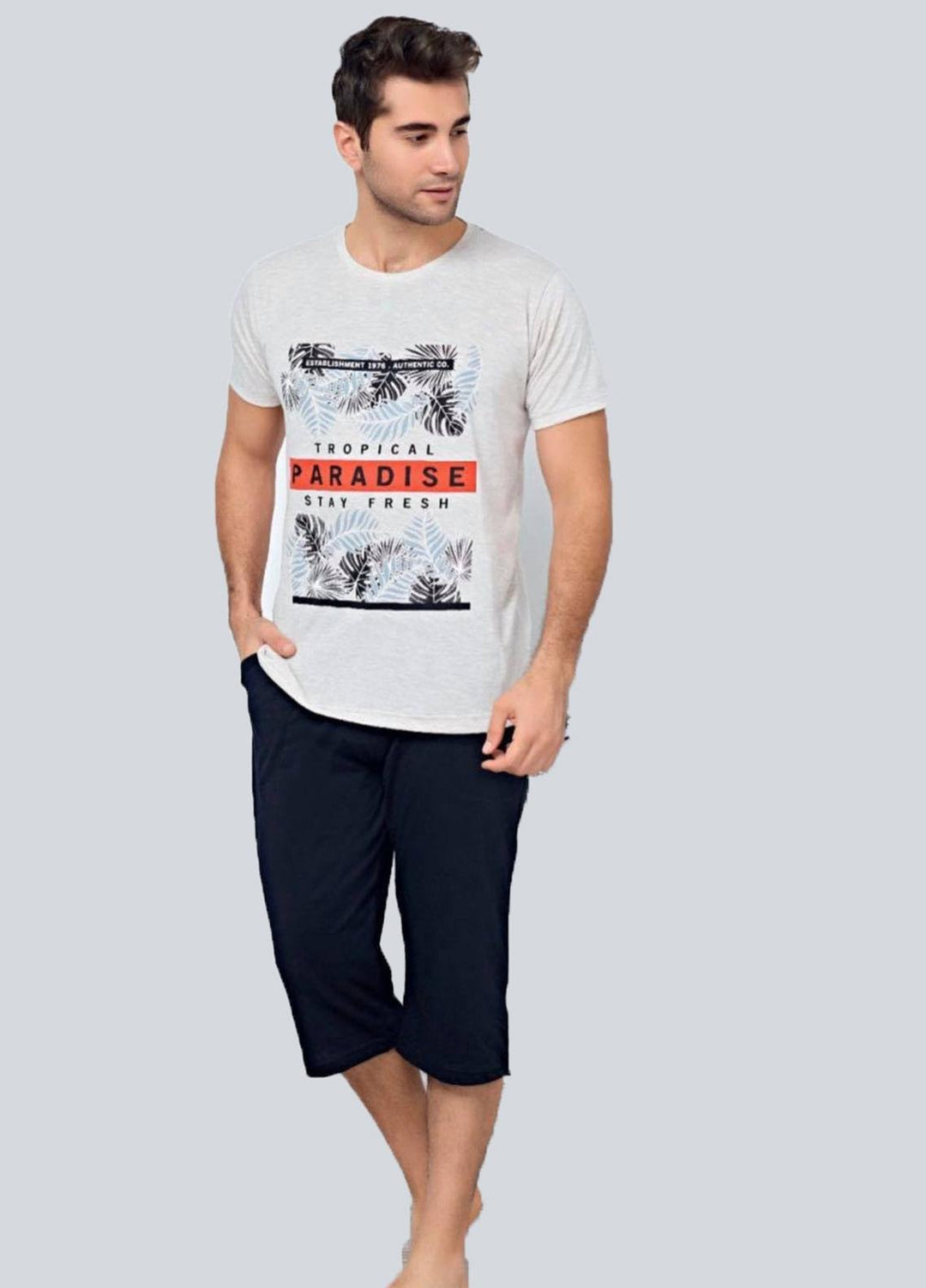 Cotton Men 2 Piece Home Wear SU21MH D-10 Fawn