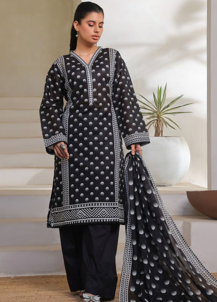 Saphron Printed Lawn Suits Unstitched 3 Piece SPH25BW D-02 - Summer Collection